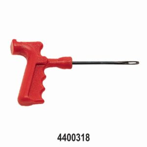 4" Close Eye Needle Pistol Grip Handle Tyre Repair Tool (Red)