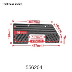 Tyre Bead Breaking/ Tyre Bead Loosener Rubber Pad    477mm x 190mm x 25mm